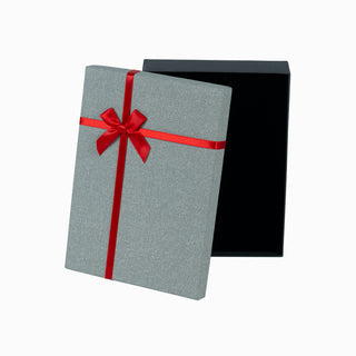Cutie bijuterii Normal Paper, 13x18x3.5 cm - Gri Deschis / Gri Inchis / Negru / Rosu
