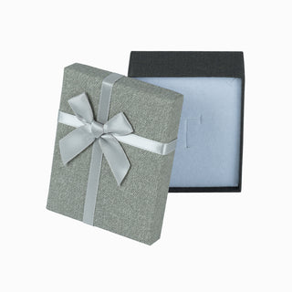 Cutie bijuterii Normal Paper, 7x9x3 cm - Gri Deschis / Gri Inchis / Alb / Gri