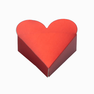 Cutie cadou Inima Pliat, 9x3x9.5 cm - Rosu