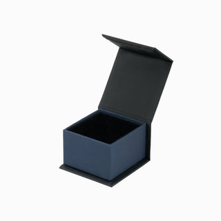 Cutie bijuterii Inel Magnet, 6x6x4 cm - Negru / Bleumarin