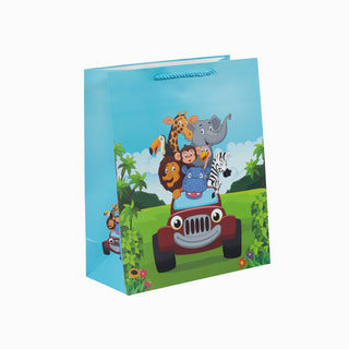 Punga CADOU set 2 culori Jungla, 26x32x12 cm - Roz / Albastru