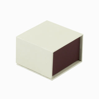 Cutie bijuterii Inel Magnet, 6x6x4 cm - Crem / Bordo