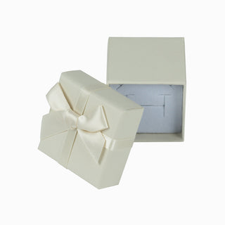 Cutie bijuterii Normal Paper, 5x5x4.5 cm - Crem / Alb