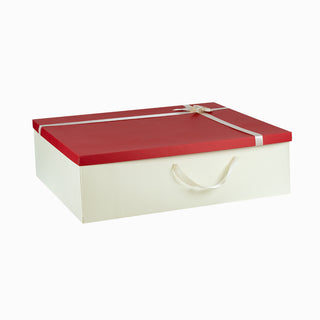 Cutie cadou Palarii Pliat, 70x60x20 cm - Rosu / Crem