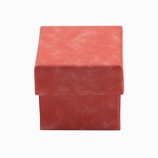 Cutie bijuterii Gama Diverse Culori Normal Paper, 5x5x4.5 cm - Corai / Alb