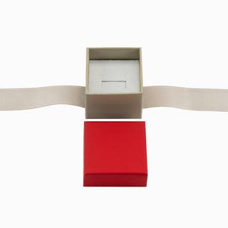 Cutie bijuterii Ribon Down R.D, 5.5x5.5x4.5 cm - Rosu / Crem
