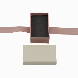 Cutie bijuterii Ribon Down R.D, 5x8x3 cm - Crem / Roz / Gri