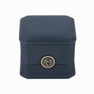 Cutie bijuterii Set Gama Piele, 7.5x7.5x6 cm - Bleumarin