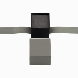 Cutie bijuterii Ribon Down R.D, 5x5x5 cm - Gri / Negru