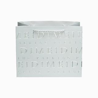 Punga CADOU Meidi Embosaid, 23x18x12 cm - Alb / Argintiu