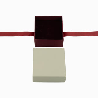 Cutie bijuterii Ribon Down R.D, 8.5x9x3.8 cm - Gri / Bordo
