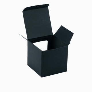 Cutie cadou Globuri Craciun Pliat, 9x9x9 cm - Negru