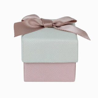 Cutie bijuterii Normal Paper, 4x4x3.5 cm - Crem / Roz / Gri