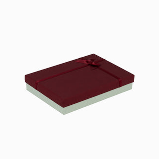 Cutie bijuterii Normal Paper, 13x18x3.5 cm - Bordo / Crem