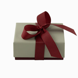 Cutie bijuterii Ribon Down R.D, 8.5x9x3.8 cm - Gri / Bordo