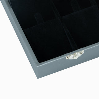 Suport bijuterii Cercei Geam, 35x24x5 cm - Gri / Negru