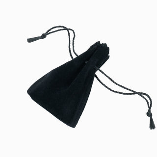 Saculet bijuterii Zimtat, 6x6+2.5 cm - Negru