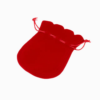 Saculet bijuterii Oval, 9x9+3 cm - Rosu