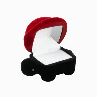 Cutie bijuterii Inel Broscuta-Mica, 5.5x3.5x3.5 cm - Rosu / Alb / Negru