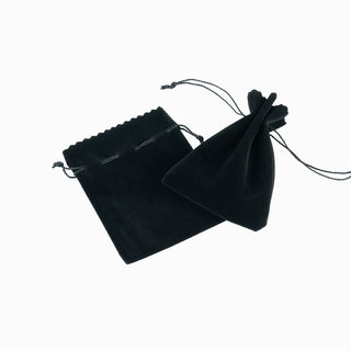 Saculet bijuterii Zimtat, 9x9+3 cm - Negru