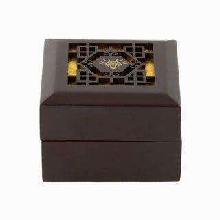 Cutie bijuterii Inel Oriental, 6.5x6.5x4.5 cm - Maro / Negru
