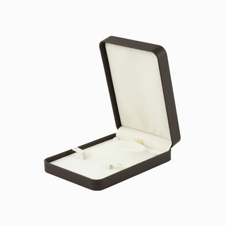 Cutie bijuterii Set Piele, 12.5x17.5x4 cm - Maro / Crem