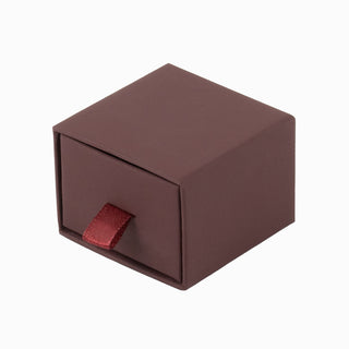 Cutie bijuterii Inel Sertar, 5x5x3.8 cm - Bordo