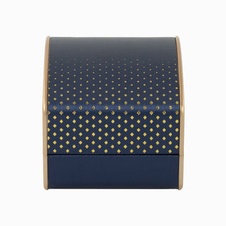 Cutie bijuterii Inel Led, 6x6.5x5 cm - Bleumarin / Alb