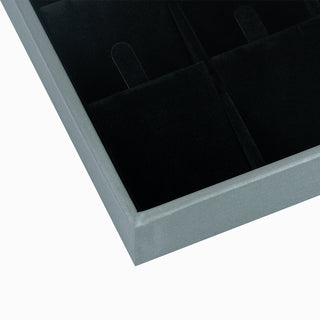 Suport bijuterii Cercei Fara Geam, 35x24x3 cm - Gri / Negru
