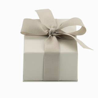 Cutie bijuterii Ribon Down R.D, 7x9x4.5 cm - Crem / Alb / Gri