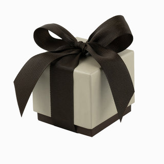 Cutie bijuterii Ribon Down R.D, 7x7x7 cm - Crem / Maro
