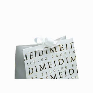 Punga CADOU Meidi Embosaid, 23x18x12 cm - Alb / Auriu
