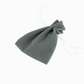 Saculet bijuterii Zimtat, 9x9+3 cm - Gri / Alb