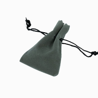 Saculet bijuterii Zimtat, 6x6+2.5 cm - Gri / Negru