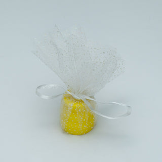 Saculet cadou Cercei Organza - Alb