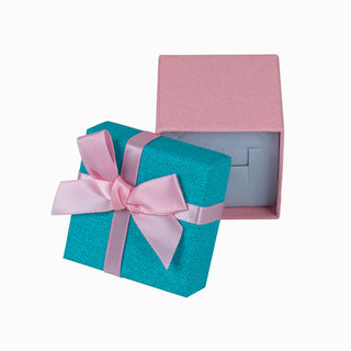 Cutie bijuterii Normal Paper, 5x5x4.5 cm - Roz / Alb