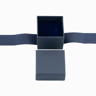 Cutie bijuterii Ribon Down R.D, 5.5x5.5x4.5 cm - Bleumarin