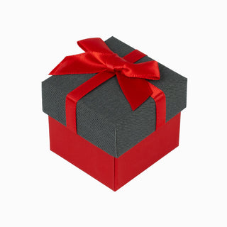 Cutie bijuterii Normal Paper, 5x5x4.5 cm - Gri / Rosu / Negru