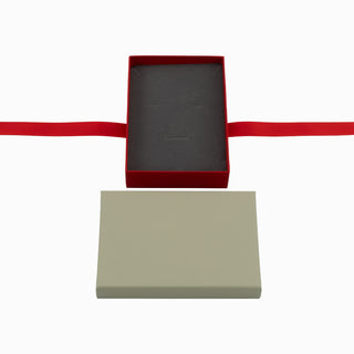 Cutie bijuterii Ribon Down R.D, 9.5x13.5x3.5 cm - Gri / Rosu
