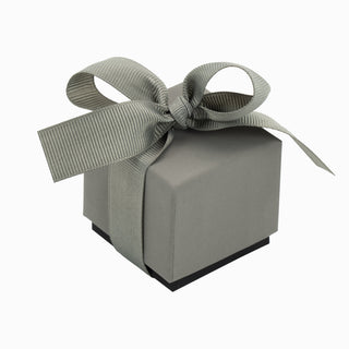 Cutie bijuterii Ribon Down R.D, 5x5x5 cm - Gri / Negru