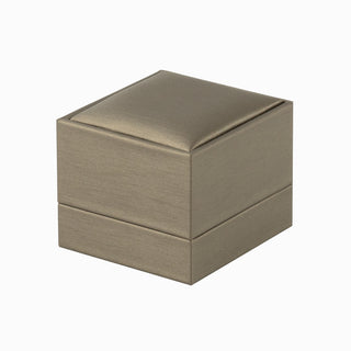 Cutie bijuterii Inel Gama Piele, 6.5x6x5 cm - Auriu / Maro