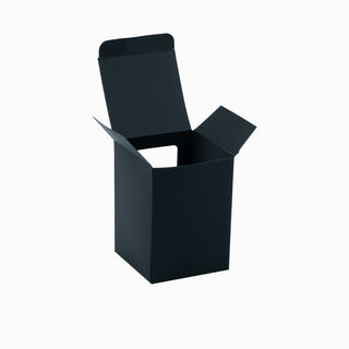 Cutie cadou Globuri Craciun Pliat, 10x14x10 cm - Negru