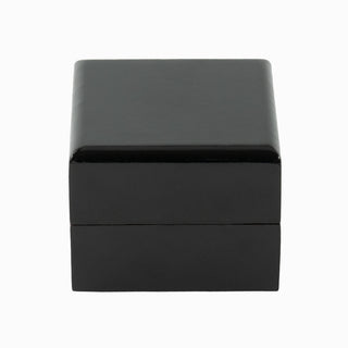 Cutie bijuterii Cercei Simplu, 6.5x6.5x5 cm - Negru / Crem