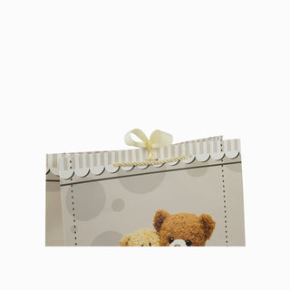 Punga CADOU Gama Urs, 32x44x12 cm - Crem / Alb