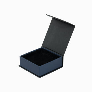 Cutie bijuterii Set Magnet, 9x9x3.7 cm - Negru / Bleumarin