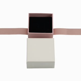 Cutie bijuterii Ribon Down R.D, 6.2x6.3x4 cm - Crem / Roz / Negru