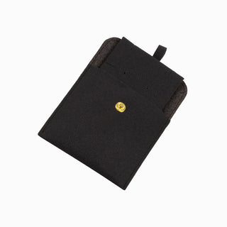Saculet bijuterii Microfibra, 8x8+4 cm - Maro