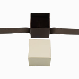 Cutie bijuterii Ribon Down R.D, 7x7x7 cm - Crem / Maro