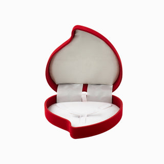 Cutie bijuterii Set Inima-Trandafir, 12x11.5x5 cm - Rosu / Alb