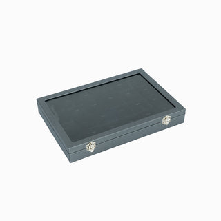 Suport bijuterii Geam, 35x24x5 cm - Gri / Negru
